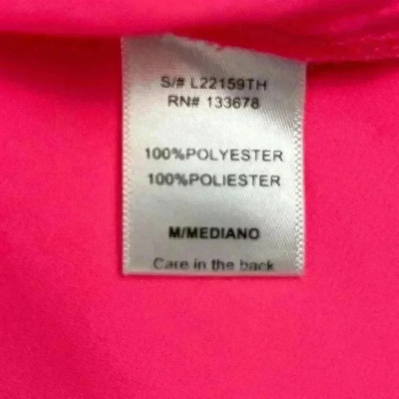 Love Tree Pink Zipper Front Top- Size M - Picture 4 of 7